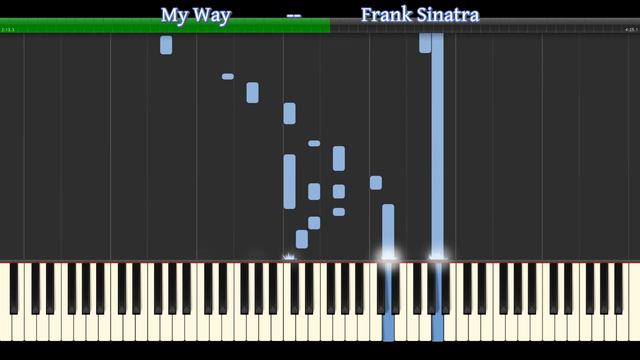 My way (comme d habitude) --Frank Sinatra -- Piano Tutorial смотреть онлайн