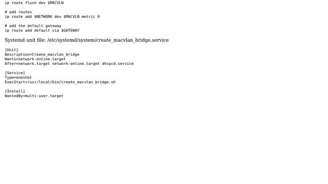 Unix & Linux: Script to create macvlan bridge on the host doesn't work unless it's run twice смотреть онлайн