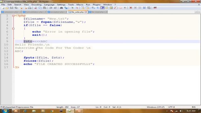 "LIVE" CREATE FILE USING PROGRAM [HINDI] | Php Tutorial #42 смотреть онлайн