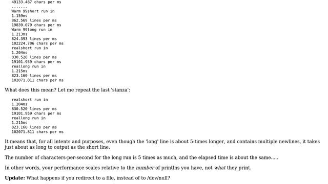 How bad is it calling println() often than concatenating strings together and calling it once? смотреть онлайн