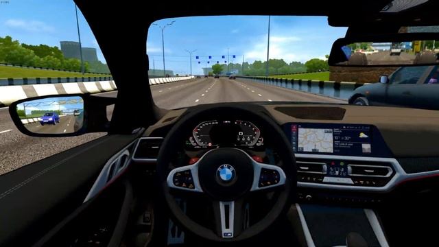 2021 BMW M4 Coupe G82 - City Car Driving  [Steering Wheel Gameplay]