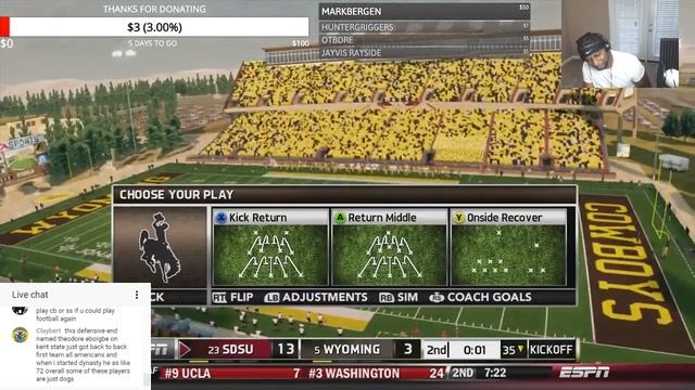 My 68 Over WR Has a 99 Clutch Rating! NCAA FOOTBALL 14 DYNASTY GAMEPLAY смотреть онлайн