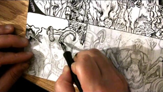 Speed Drawing Inking Dungeon Crawler Comic 70 George Todorovski смотреть онлайн