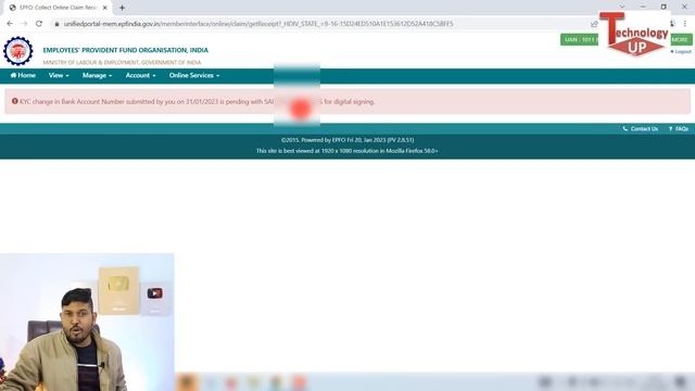 PF Bank KYC Problem : epf kyc change in bank account number submitted by you is pending for approva смотреть онлайн