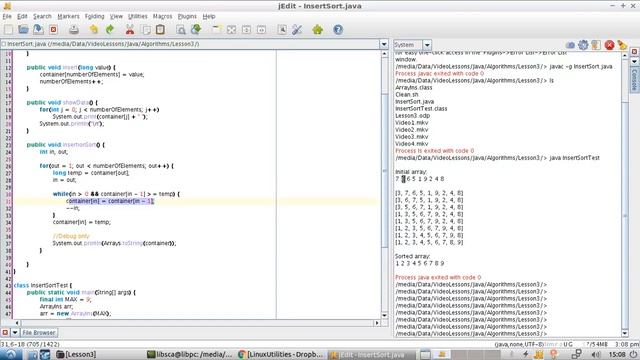 Algorithms In Java | Insertion Sort | Full Code Shown смотреть онлайн