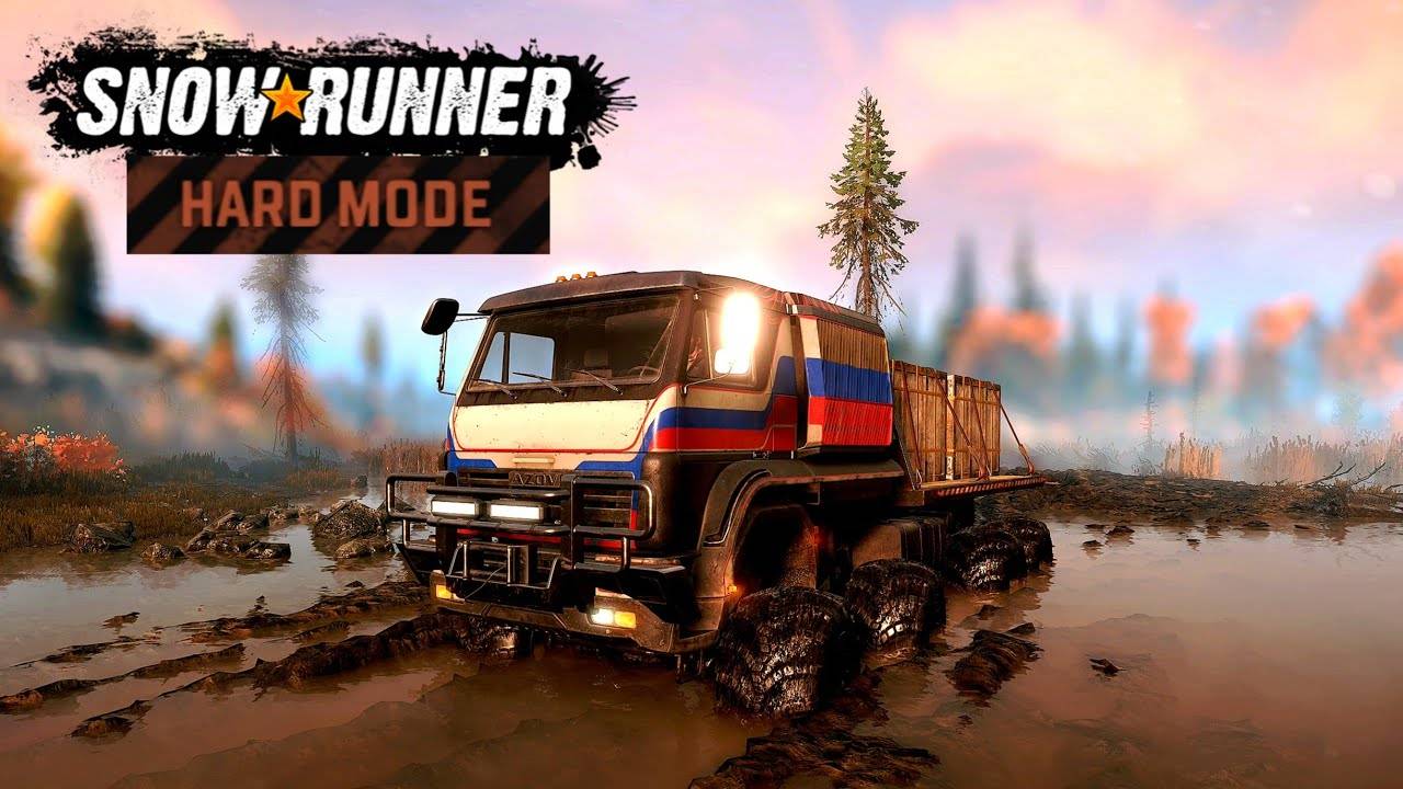 SnowRunner ★ Мэн (США) ★ Ford 750 в ледяном плену, КАМАЗ спешит на помощь ★ режим Хардкор #097 смотреть онлайн