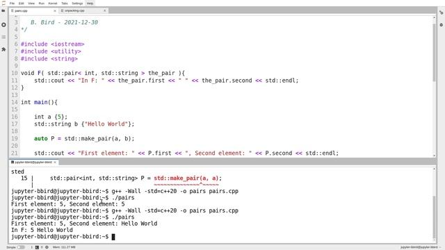 C++ Programming (Spring 2022) - Lecture 4.02 - Pairs and Structured Binding смотреть онлайн