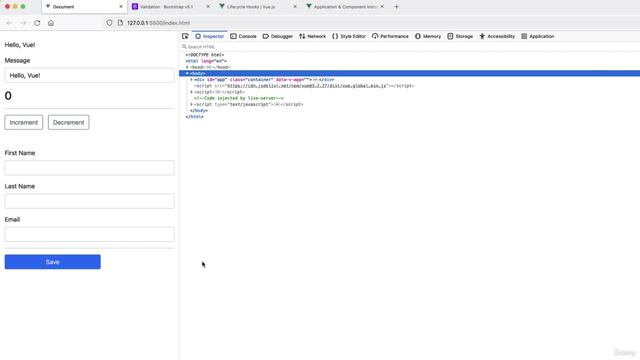 02 - Getting Started with Vue - 009 The Vue lifecycle and client side validation смотреть онлайн