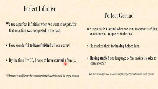 Gerund and Infinitive Perfect, Passive and progressive forms смотреть онлайн