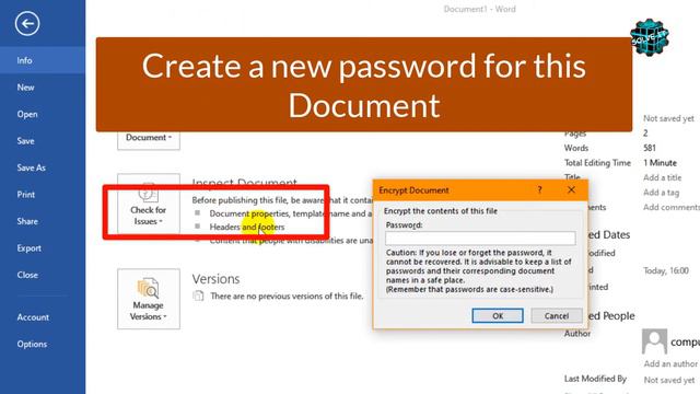 How to Set password on Microsoft word document file in windows 10 смотреть онлайн