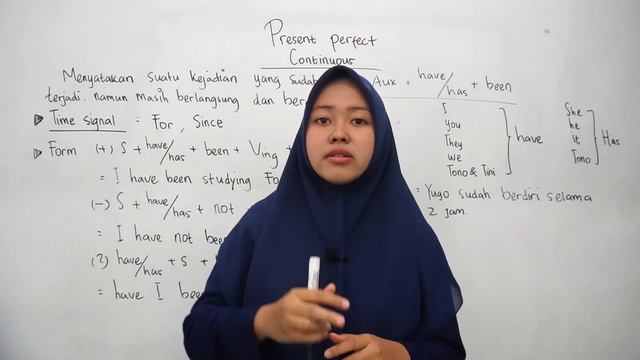 PRESENT PERFECT CONTINUOUS #TENSES |English Learning Video with Ms. Kharisma | Kampung Inggris Gent смотреть онлайн
