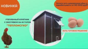 Утепленный курятник с обогревом на 45 голов «Неделя без забот»