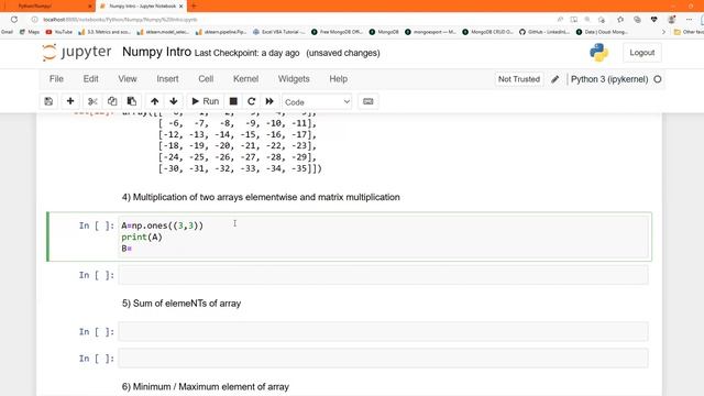 Basic Operations on Numpy array смотреть онлайн