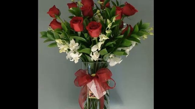 Red And White Orchid Flowers Beautiful Picture Collection And Ideas смотреть онлайн