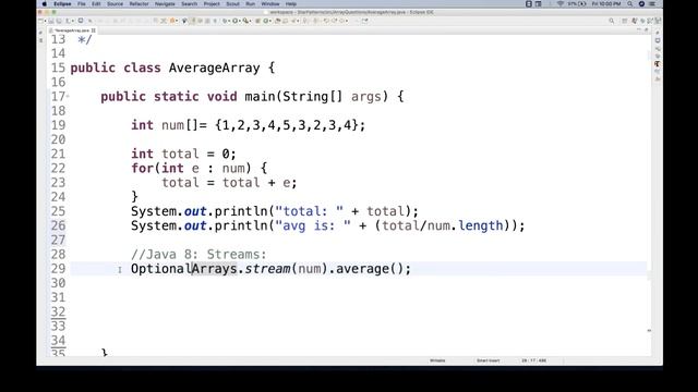 Java Interview: Calculate average of array using Simple Loop, Java 8 and Google Guava Library смотреть онлайн