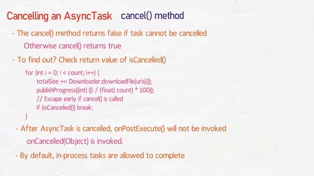 #90 Android AsyncTask Part 4 | How to execute & cancel an AsyncTask? Limitations of AsyncTask? смотреть онлайн