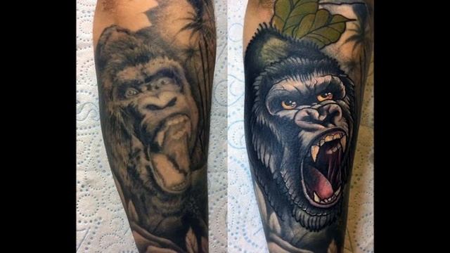 20 Neo Traditional Gorilla Tattoos For Men смотреть онлайн