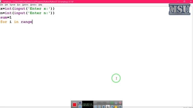 GE8161 Problem Solving and python Programming Laboratory 22 Sum of Series смотреть онлайн