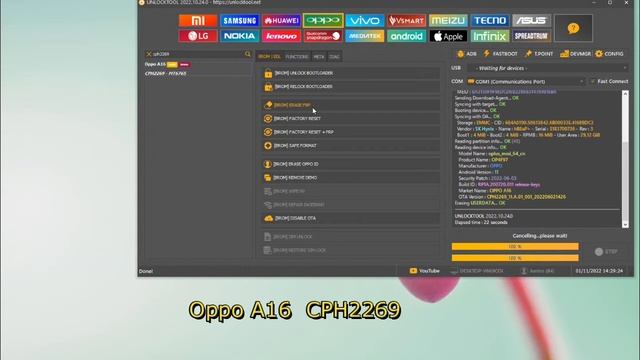 Tutorial Lupa Pin Oppo A16 CPH2269 Via Unlocktool смотреть онлайн