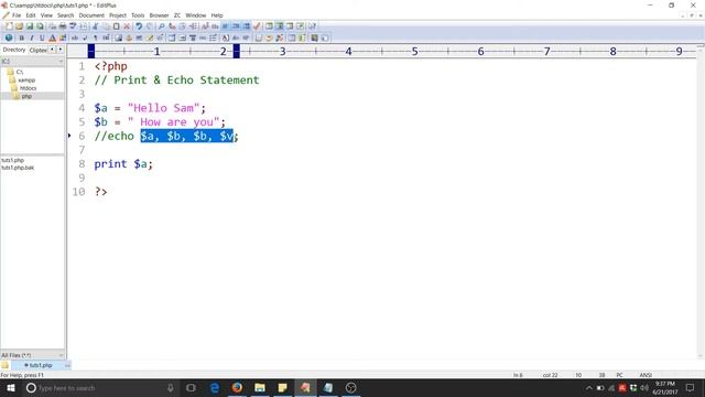 PHP 5 Tutorials for Beginners | #4 PHP 5 echo and print Statements | Hindi смотреть онлайн
