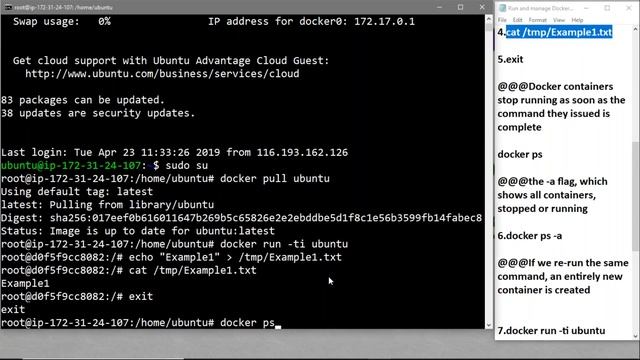 Run and manage docker containers using existing Images смотреть онлайн