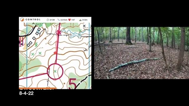 Orienteering Training at Sweetwater Creek on GAOC's map 8-4-22 смотреть онлайн