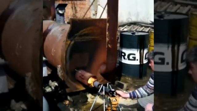 Ручная горелка Берта на отработанном масле смотреть онлайн
