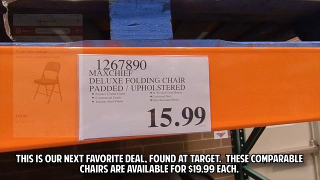 At Costco Metal Folding Chair $15.99!!