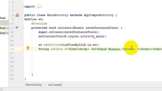 Tutorial 37: WebView in Android Studio | Display HTML TAGS and Websites in Android App using WebVie смотреть онлайн