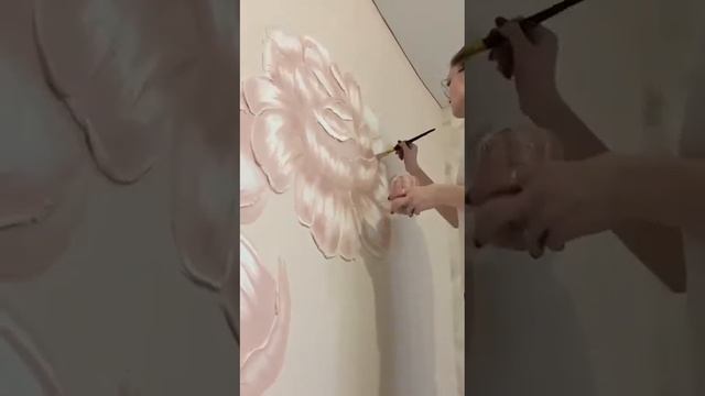 Цветы из гипса.Отделка стен .Покраска смотреть онлайн