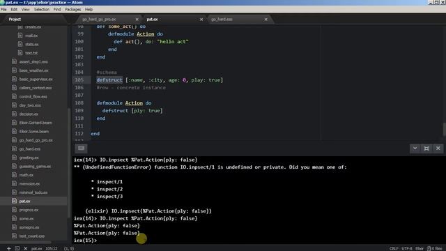 Elixir tutorial - 09 struct/pattern matching смотреть онлайн