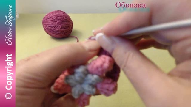 Ботиночки "Фантазия". 2. Обвязка цветка смотреть онлайн