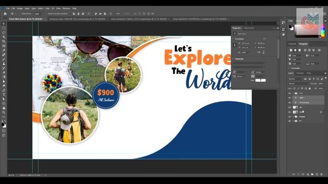 How to Design Travel Web Banner | Adobe Photoshop Tutorial | Speed Art | Grafix Mentor смотреть онлайн