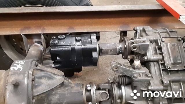 установка рулевого редуктора и гидромотора на минипогрузчик. гидроход. смотреть онлайн