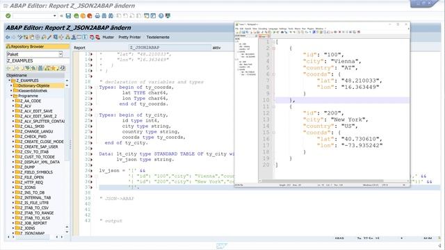 JSON 2 ABAP - Konvertieren / Deserialize mit Tiefer Struktur [deutsch] смотреть онлайн