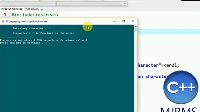 ctype header file all functions with example in C++ смотреть онлайн