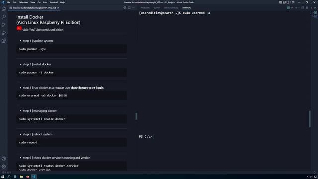 Install Docker step by step | Arch Linux Raspberry Pi смотреть онлайн