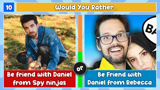 Would You Rather Vy Qwaint vs Rebecca Zamolo? ❌😱 (Spy Ninjas CWC Chad Wild Clay Daniel Regina Alie) смотреть онлайн