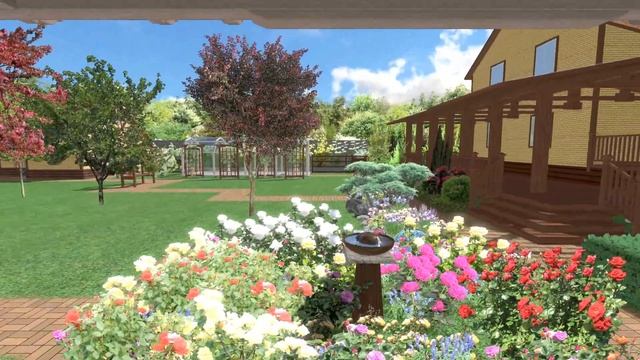 Проект Юрьево. Внутренняя часть участка. смотреть онлайн