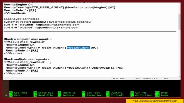 How To Block User Agent in Apache On Ubuntu 20.04 LTS смотреть онлайн