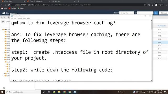 How to fix Leverage Browser Caching | How to Set Cache using .htaccess смотреть онлайн