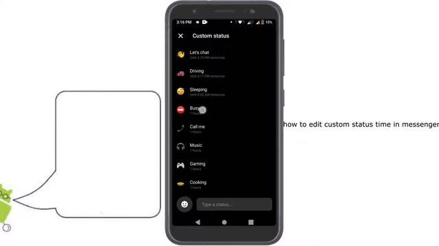 how to edit custom status time and date in messenger смотреть онлайн