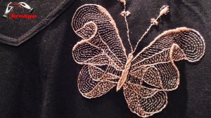 Вышивка бабочка с 3Д эффектом. Идея для вышивки.