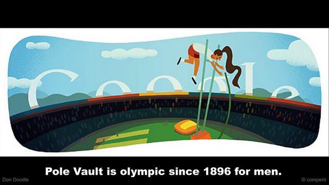 Olympics London 2012 - Pole Vault Google Doodle смотреть онлайн