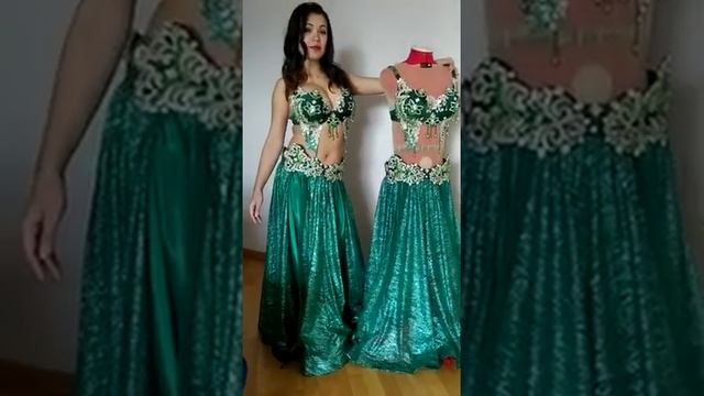 Harem-style Green Bellydance costum by Atelier Pokrovska смотреть онлайн