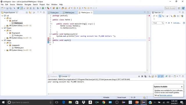 Methods in java, Method calling in java, User Defined Methods смотреть онлайн