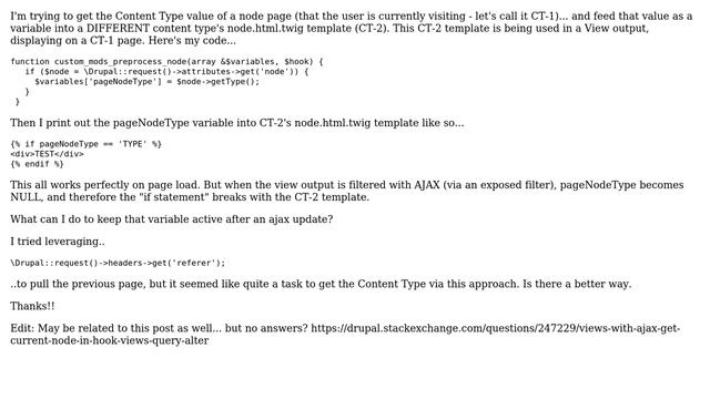 Need a current page's "Content Type" passed to a node.html.twig template (for a different... смотреть онлайн