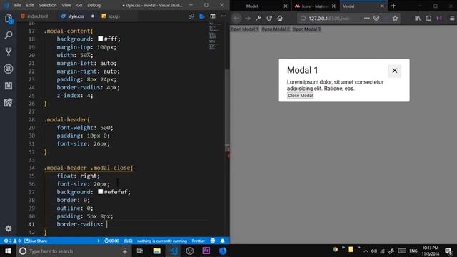 Create Multiple Modals on web page using single JavaScript. | Programming Trick смотреть онлайн