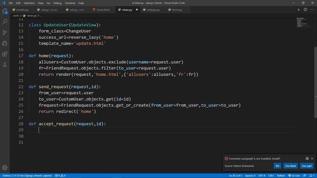 MAKING FRIENDS DJANGO: HOW TO HAVE A FACEBOOK LIKE ADD FRIENDS SYSTEM смотреть онлайн