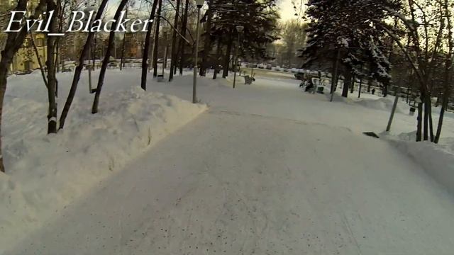 Накатал 6. Street. Street trial. Велосипед зимой. GoPro. смотреть онлайн